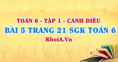 Bài 5 trang 21 SGK Toán 6 tập 1 Cánh Diều